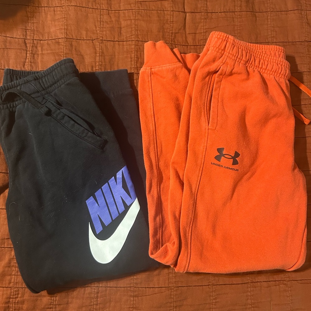 Under Armour Orange Kids Sweatpants